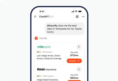 Insurify ChatGPT app'
