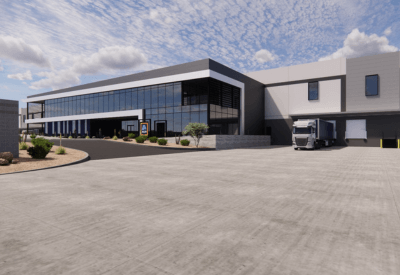 Exterior rendering of an ALDI store