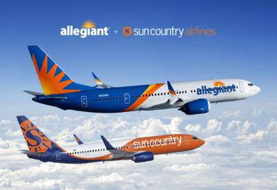 Allegiant and Sun Country planes